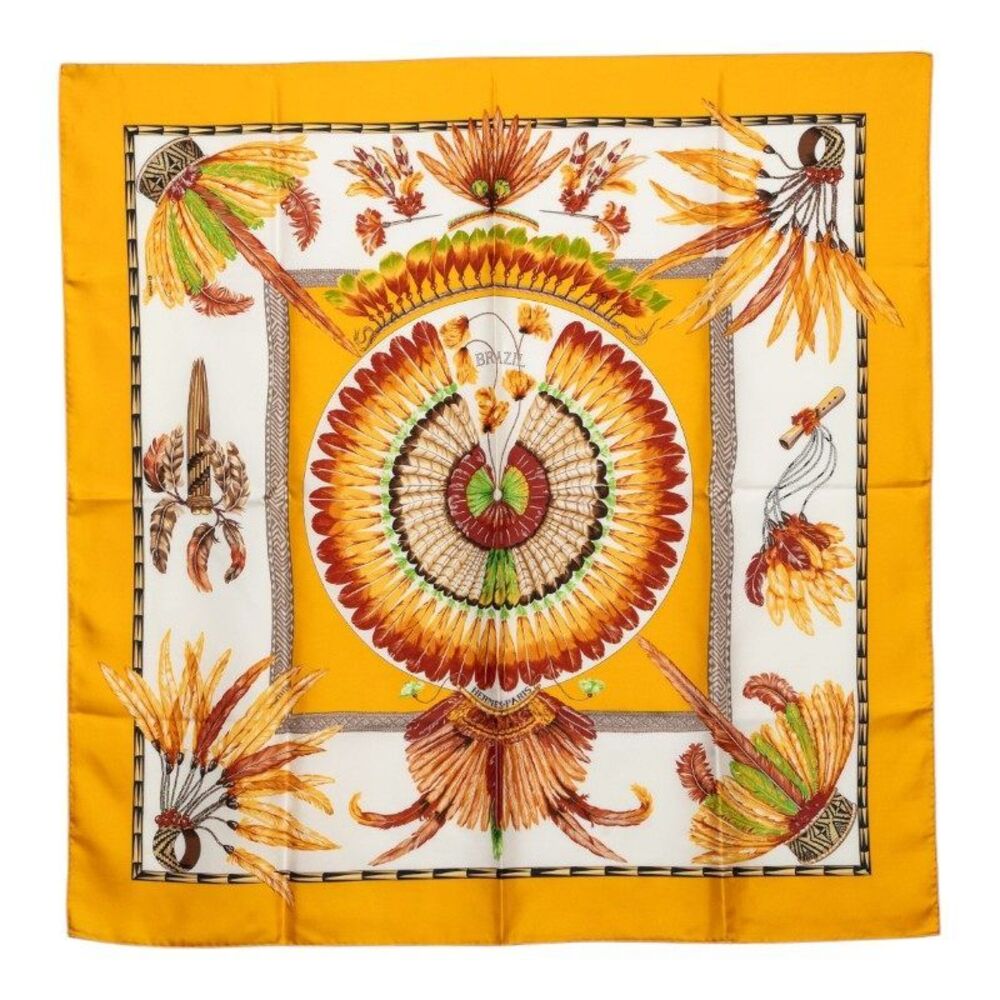 Hermes Carre90 Brazil Silk Scarf